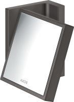 Axor Universal Rectangular Rasierspiegel, 1,7-fache Vergrößerung, neigbar, polished black chrome 42649330