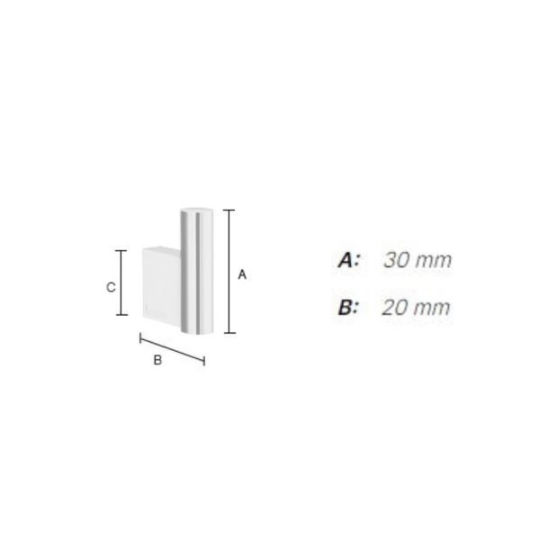 Smedbo Air Haken 2 Stück, chrom