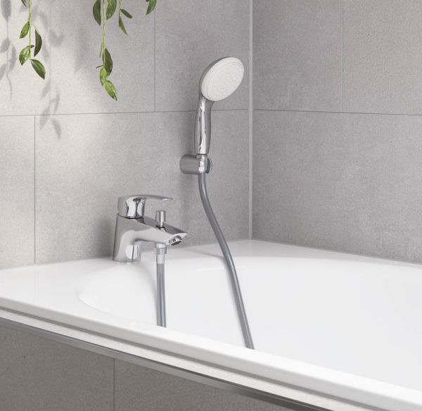 Grohe Eurosmart Einhebel-Wannenrandmischer, wassersparend, chrom