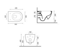 Vorschau: Catalano Sfera Wand-WC compact newflush, spülrandlos, 50x35cm, weiß CATAglaze VSS50R