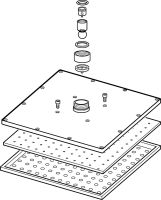 Hansa Kopfbrause für Deckenmontage 25x25cm, chrom 59913875