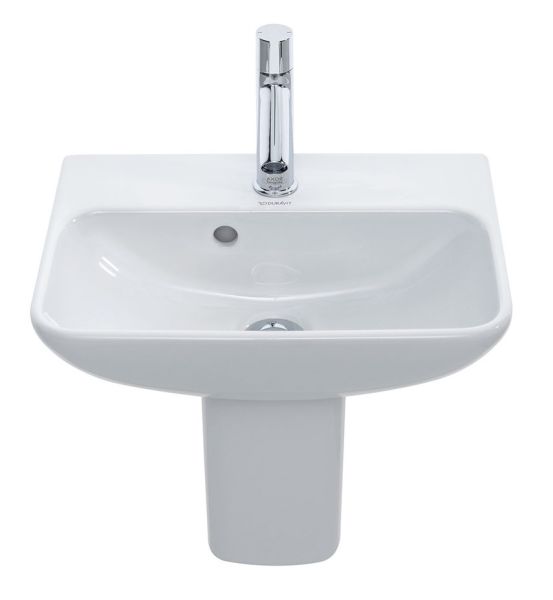 Duravit ME by Starck Handwaschbecken rechteckig 45x32cm, mit Hahnloch und Überlauf, weiß 0719450000