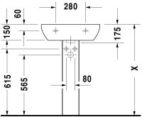 Vorschau: Duravit D-Code Waschtisch 55x43cm, mit Überlauf, ohne Wondergliss, weiß 2310550000