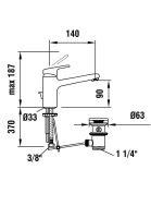 Vorschau: Laufen Citypro Einhand-Waschtischmischer mit Ablaufventil, Ausladung 140mm, chrom H3119510041211_1