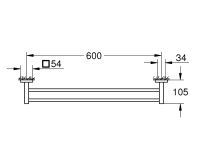 Vorschau: Grohe Quickfix Start Cube Doppel-Badetuchhalter 60cm