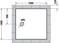 Vorschau: Duravit Tempano Duschwanne quadratisch 100x100cm, Sanitäracryl, weiß