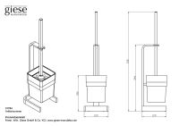 Vorschau: Giese Solid Toilettenbürstengarnitur Standmodell, schwarz matt