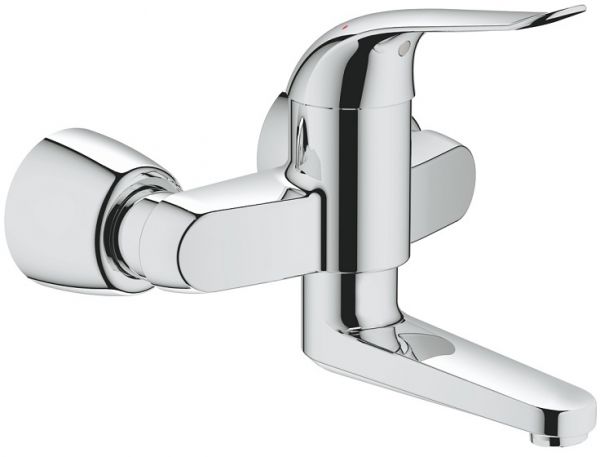 Grohe Euroeco Special Einhand-Waschtischbatterie, Ausladung 214mm, absperrb. S-Anschlüsse, chrom