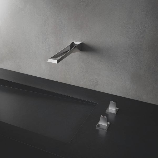 Grohe Allure Brilliant 3-Loch-Waschtisch-Wandbatterie, edelstahl