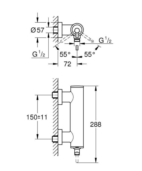 Grohe Atrio Einhand-Duscharmatur, Aufputz