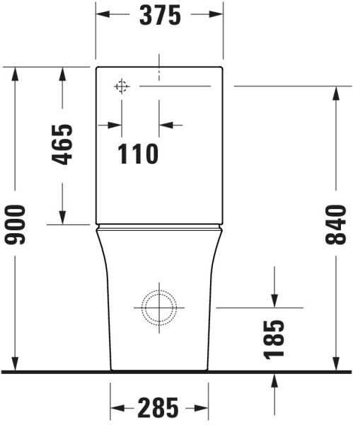 Duravit White Tulip Stand-WC für Kombination, Tiefspüler, spülrandlos, weiß