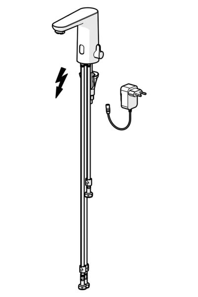 Hansa Hansaelectra Digital Infrarot-Waschtischarmatur Netzbetrieb, Niederdruck, chrom