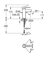 Vorschau: Grohe Essence Waschtischbatterie S-Size, wassersparend, chrom