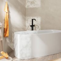 Vorschau: Hansgrohe Tecturis S Einhebel-Wannenmischer bodenstehend, schwarz matt, 73440670