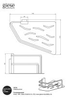 Vorschau: Giese Seaside Eckduschkorb abnehmbar zum Kleben und Schrauben, schwarz matt