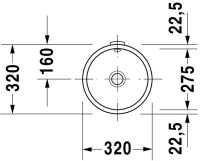 Vorschau: Duravit Architec Unterbauwaschtisch rund Ø27,5cm, mit Überlauf, ohne Hahnloch, weiß 0319270000