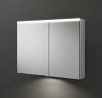 Burgbad Iveo Spiegelschrank mit horizontaler LED-Beleuchtung, Waschtischbeleuchtung, 90,8x68cm SPHY090LPN326