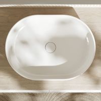 Vorschau: Hansgrohe Xuniva U Aufsatz-Waschtisch oval 55x40cm ohne Hahnloch, ohne Überlauf, SmartClean weiß 61073450