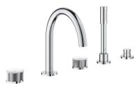 Grohe Atrio 5-Loch-Wannen-Kombination mit Knopfbetätigung, chrom 25226000