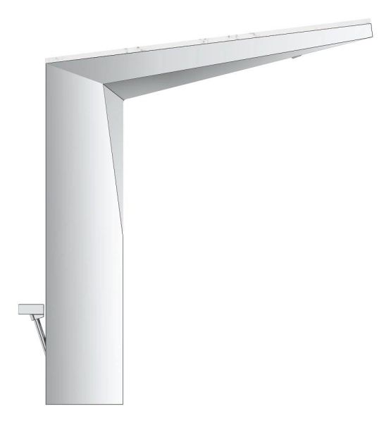 Grohe Allure Brilliant Einhand-Waschtischbatterie L-Size mit White Attica Caesarstone Einlagen