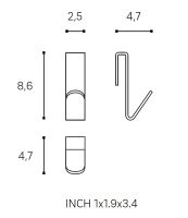 Vorschau: Cosmic Architect S+ Haken, 2 Stück, edelstahl matt WJC235A0023003