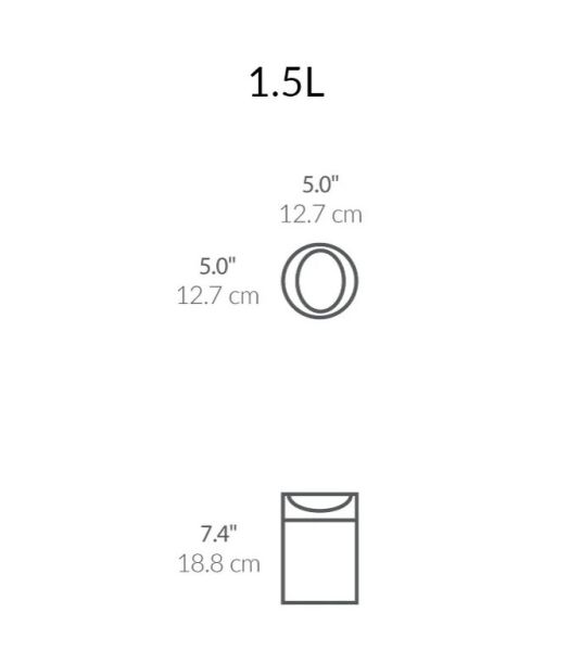 simplehuman Mini-Abfalleimer 1,5 Liter, weiß