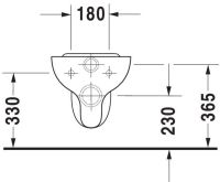 Vorschau: Duravit Duraplus Wand-WC 53x36cm, rund, pergamon