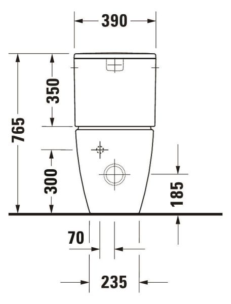 Duravit Soleil by Starck Stand-WC für Kombination, Tiefspüler, spülrandlos, WonderGliss, weiß