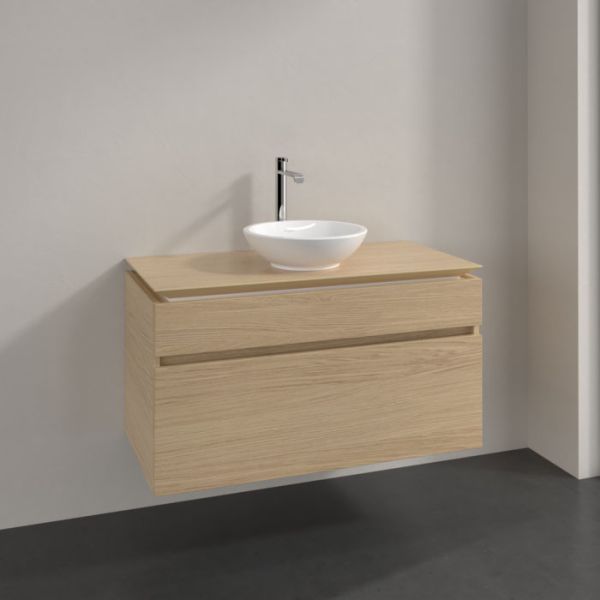 Villeroy&Boch Legato Waschtischunterschrank 100x50cm für Aufsatzwaschtisch, 2 Auzüge, nordic oak, B57200VJ