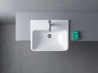 Duravit ME by Starck Halbeinbauwaschtisch 55x45,5cm, 1 Hahnloch, mit Überlauf, weiß 0378550000