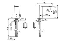 Vorschau: Hansa Hansastela Eco+ Waschtisch-Elektronik-Batterie, Batteriebetrieb, 3.36 l/min, chrom