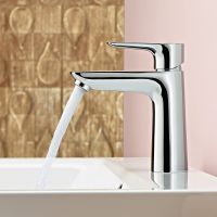 Vorschau: Hansgrohe Talis E Einhebel-Waschtischmischer 110 mit Push-Open Ablaufgarnitur, chrom