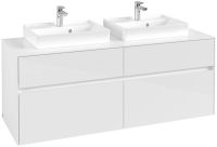 Vorschau: Villeroy&Boch Collaro Waschtischunterschrank passend zu Aufsatzwaschtisch 43345G, 140cm, glossy white C07600DH