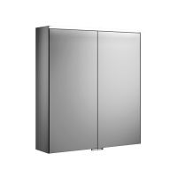 Vorschau: Burgbad Essence Spiegelschrank mit horizontaler LED-Beleuchtung und 2 Spiegeltüren, 60,6x67cm