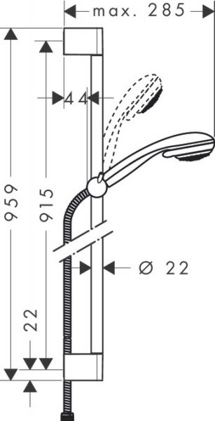 Hansgrohe Crometta 85 Multi Brauseset 0,90m, chrom