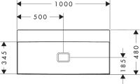 Vorschau: Hansgrohe Xevolos E Waschtisch 100x48cm ohne Hahnloch, ohne Überlauf, SmartClean, weiß