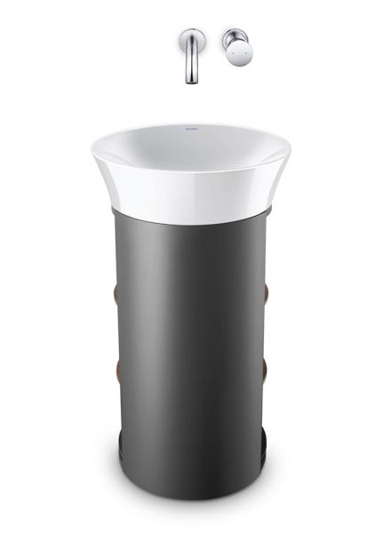 Duravit White Tulip Waschtisch Ø50cm, ohne Überlauf, ohne Hahnloch, mit Ablaufventil, weiß 2365500070