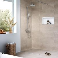 Vorschau: Hansgrohe RainDrain Compact Duschrinne 70cm, befliesbar, Standardinstallation, edelstahl gebürstet