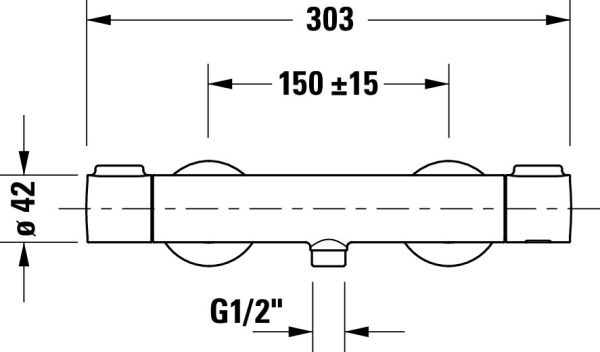 Duravit Brausethermostat Aufputz, bronze gebürstet