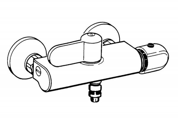 Hansa Hansatempra Brause-Thermostat-Batterie, chrom