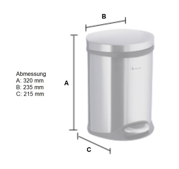 Smedbo Outline Lite Kosmetikeimer 6L, weiß