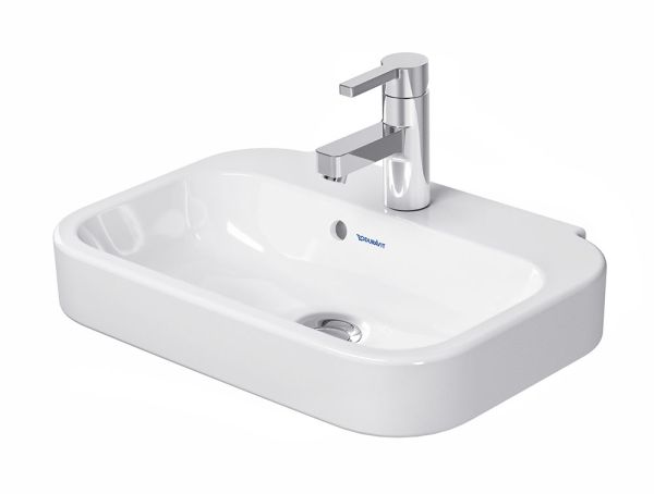 Duravit Happy D.2 Handwaschbecken rechteckig 50x36cm, mit Hahnloch und Überlauf, weiß 0709500000