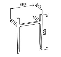 Vorschau: Laufen The New Classic Waschtischgestell aus Nussbaumholz, passend zu Möbelwaschtisch 81385.3