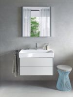 Vorschau: Duravit DuraSquare Waschtisch 80x47cm, ohne Überlauf, mit Wondergliss, mit nicht verschließbarem Ablaufventil, weiß 23538000711