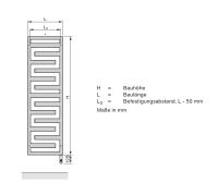 Vorschau: Zehnder Studio Collection Tetris Design-Heizkörper, Elektrobetrieb mit IHC Heizstab