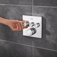 Vorschau: Grohe Grohtherm SmartControl Duschsystem Unterputz mit Rainshower SmartActive 310 Cube chrom 34864000