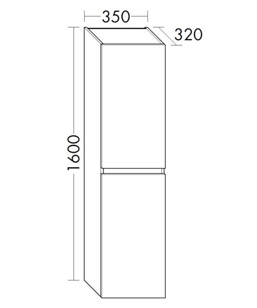 Burgbad Rocio Hochschrank 160x35cm HSRU035