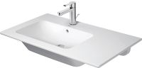 Vorschau: Duravit ME by Starck Waschtisch 83x49cm, 1 Hahnloch, mit Überlauf, Becken links, WonderGliss, weiß 23458300001