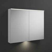 Burgbad Eqio Spiegelschrank mit horizontaler LED-Beleuchtung, weiß hochglanz SPGT100F2009 