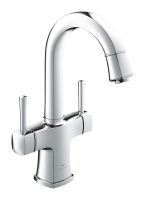 Grohe Grandera Zweigriff-Waschtischbatterie L-Size mit Ablaufgarnitur, chrom 20666000